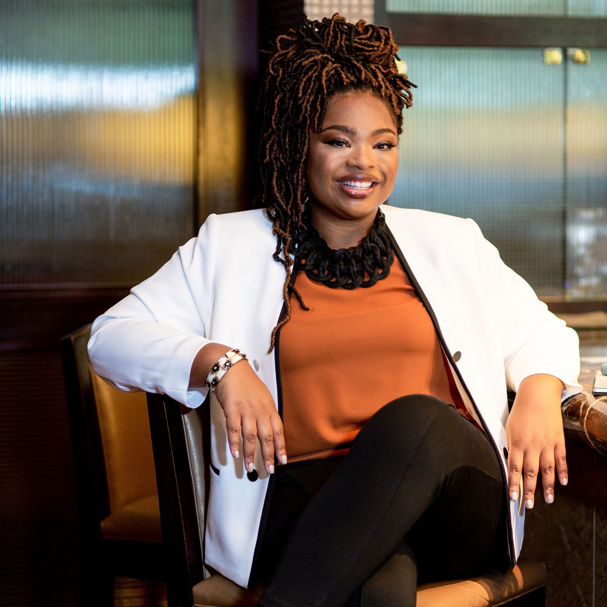 A portrait of Shara Hammond